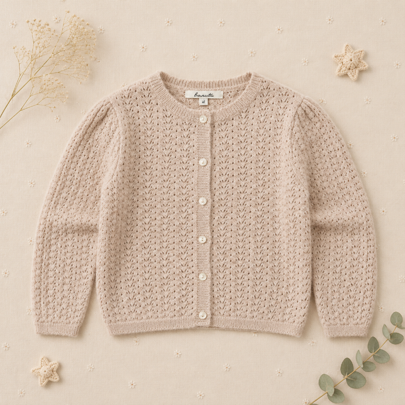 Buttoned Cardigan – Doux et confortable – Cardigan en maille pour enfant