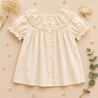 Thumbnail for Ruffle Collar Top – Élégant et confortable – Haut à col décoratif et manches bouffantes
