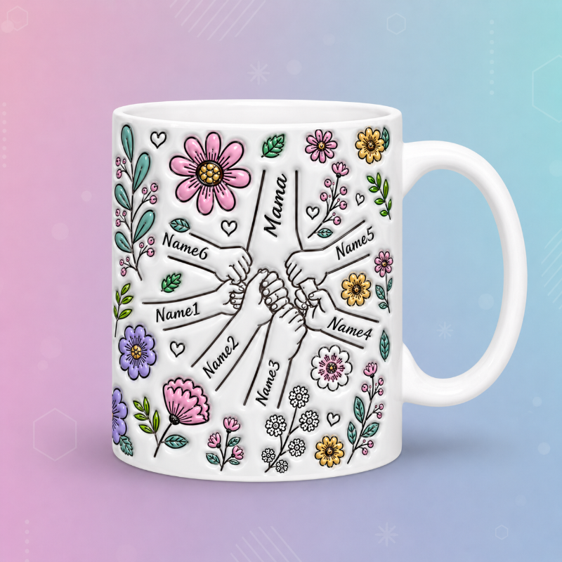 Personalized Kids Name Mug – Un cadeau unique pour la fête des Mères  – Une tasse personnalisée