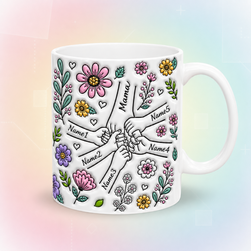Personalized Kids Name Mug – Un cadeau unique pour la fête des Mères  – Une tasse personnalisée