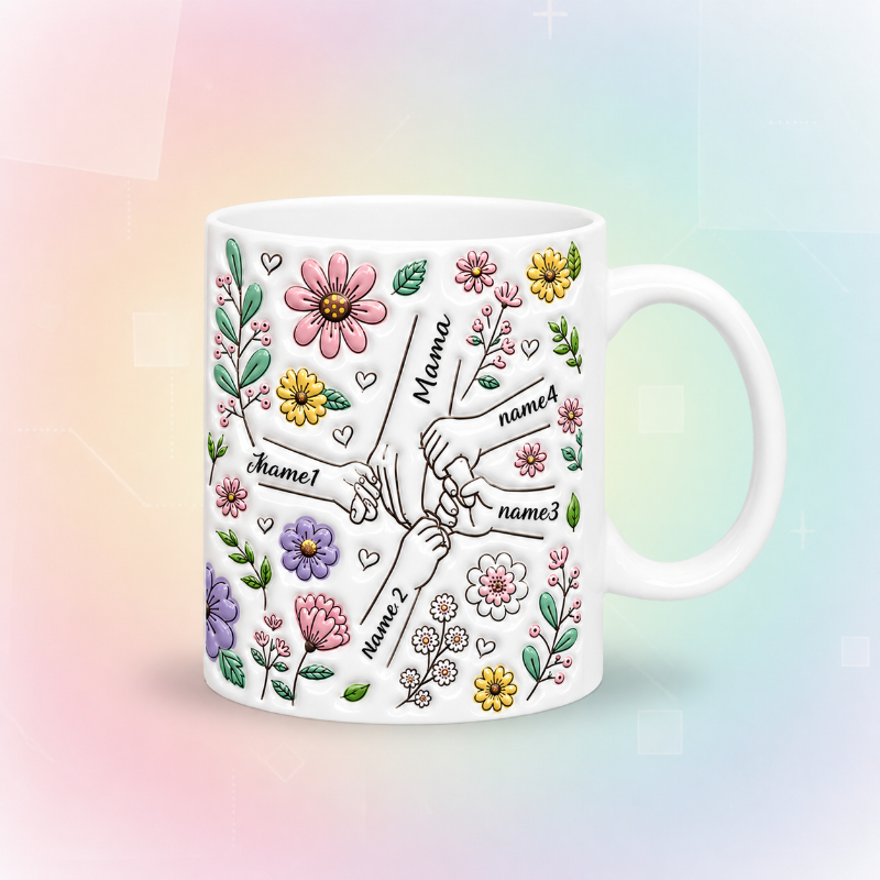 Personalized Kids Name Mug – Un cadeau unique pour la fête des Mères  – Une tasse personnalisée