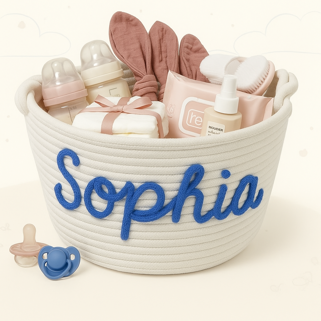 CuddleBasket – Adorable et personnel – Panier à langer personnalisé