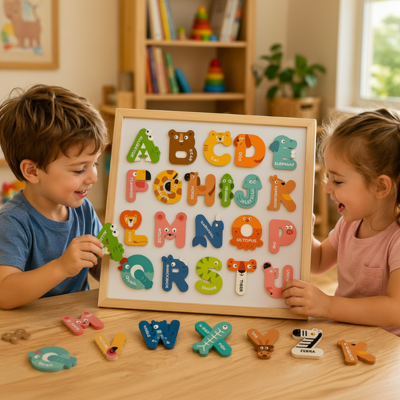 Magnetic Alphabet – Apprendre et jouer – Set de lettres magnétiques