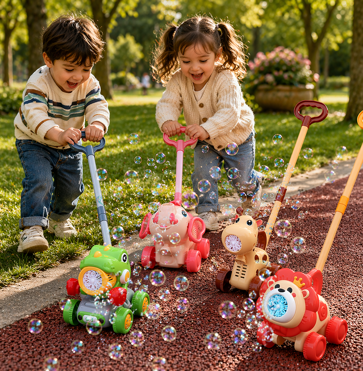 Bubble Blower – Ludique et amusant – Pousse-pousse à bulles