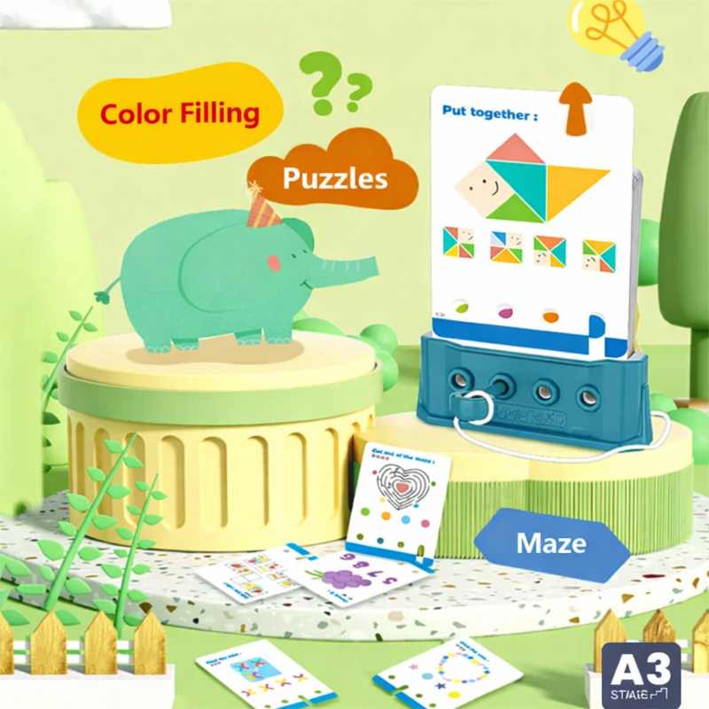 Montessori Shape Matching Game – Logique et concentration – Jeu de société de réflexion