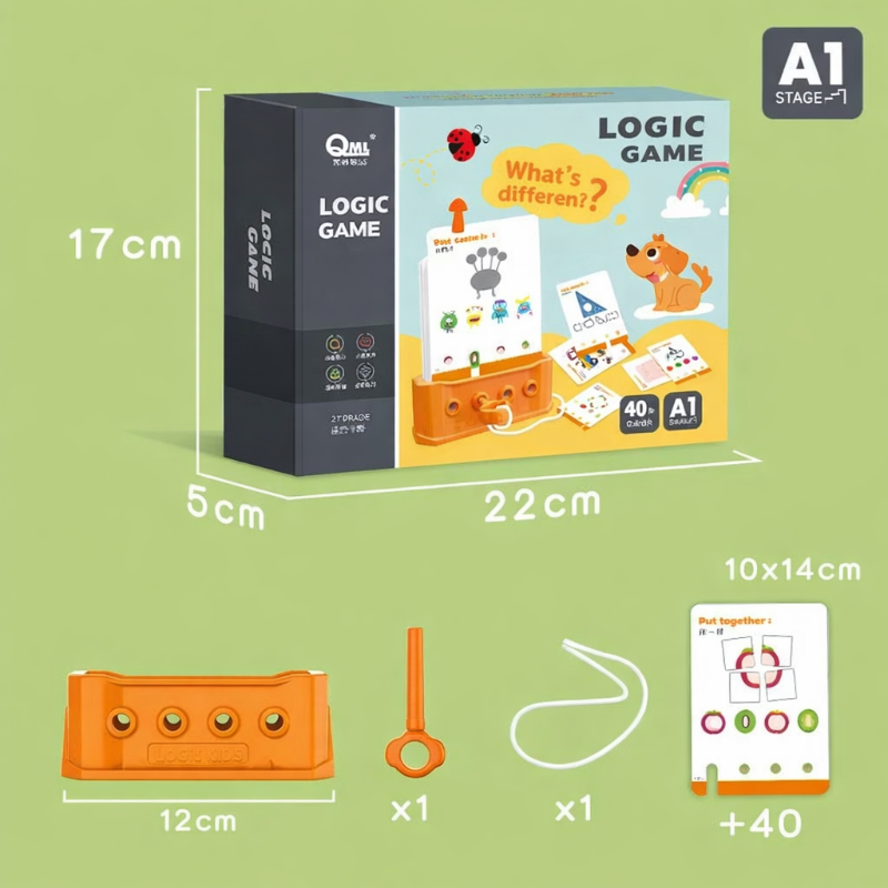 Montessori Shape Matching Game – Logique et concentration – Jeu de société de réflexion