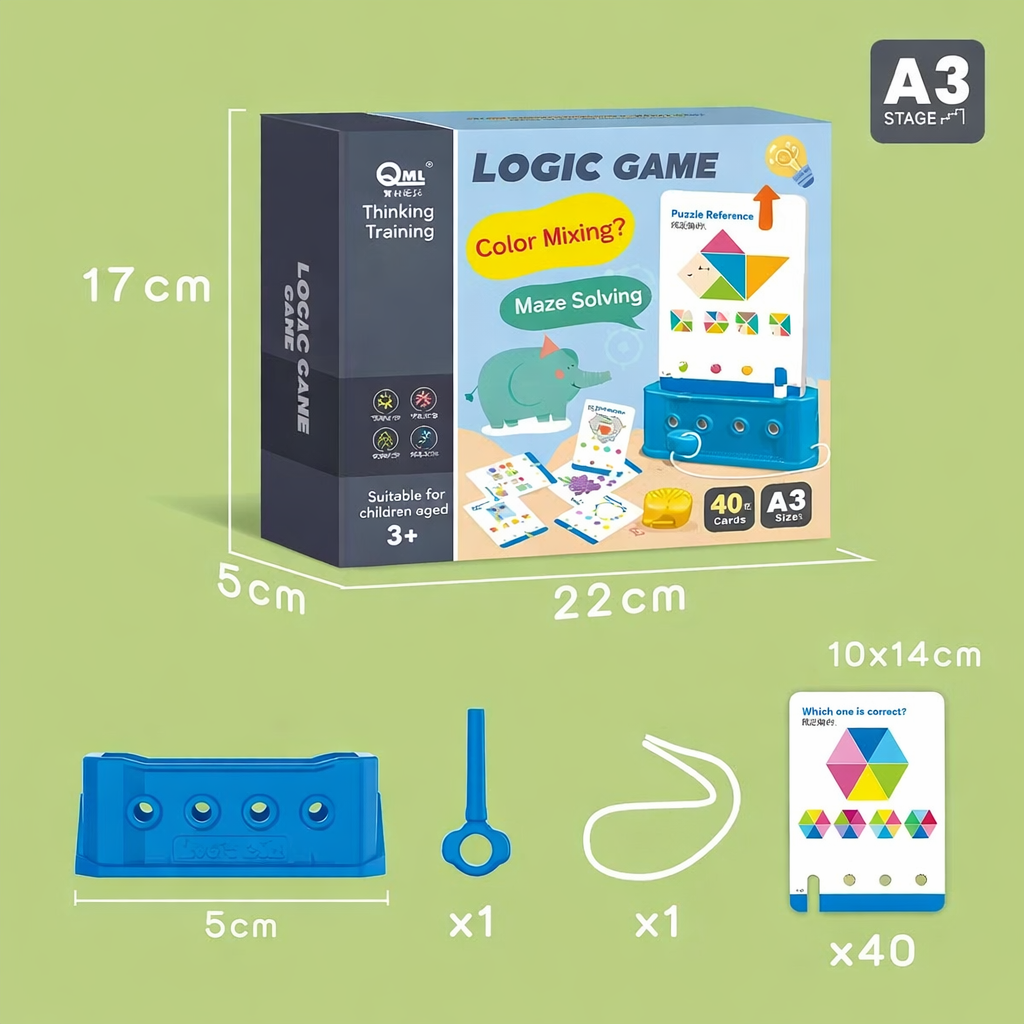 Montessori Shape Matching Game – Logique et concentration – Jeu de société de réflexion