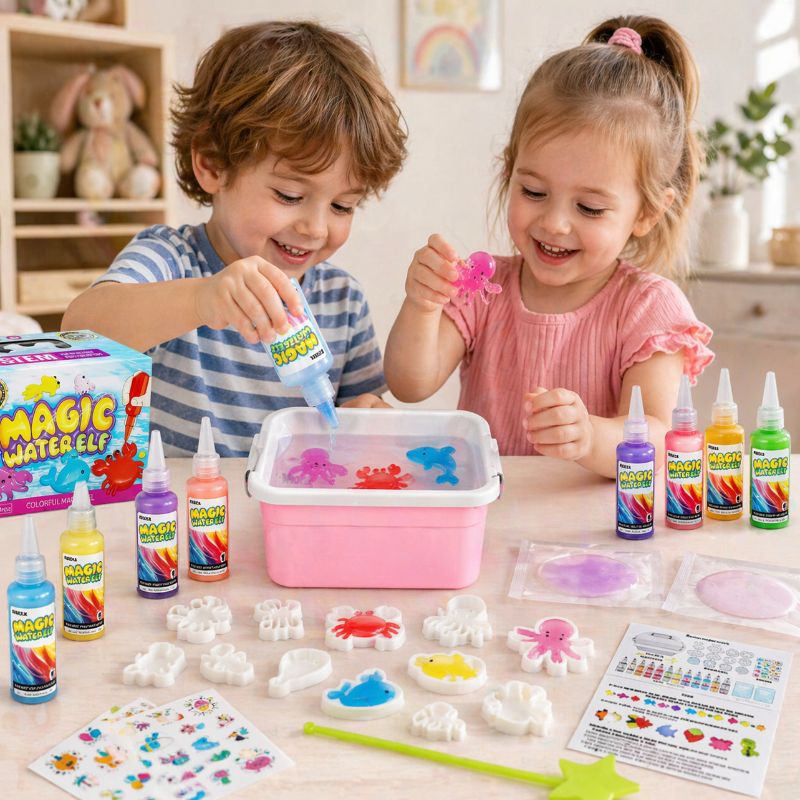 Magic Gel Water Beads – Créativité et sensorialité – Kit de jeux « Façonner l'eau »