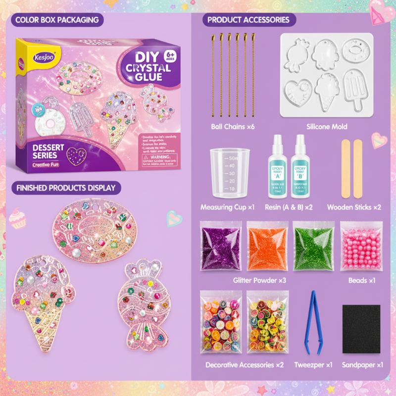 DIY Crystal Keychain Kit – Créatif et ludique – Kit de bricolage pour porte-clés