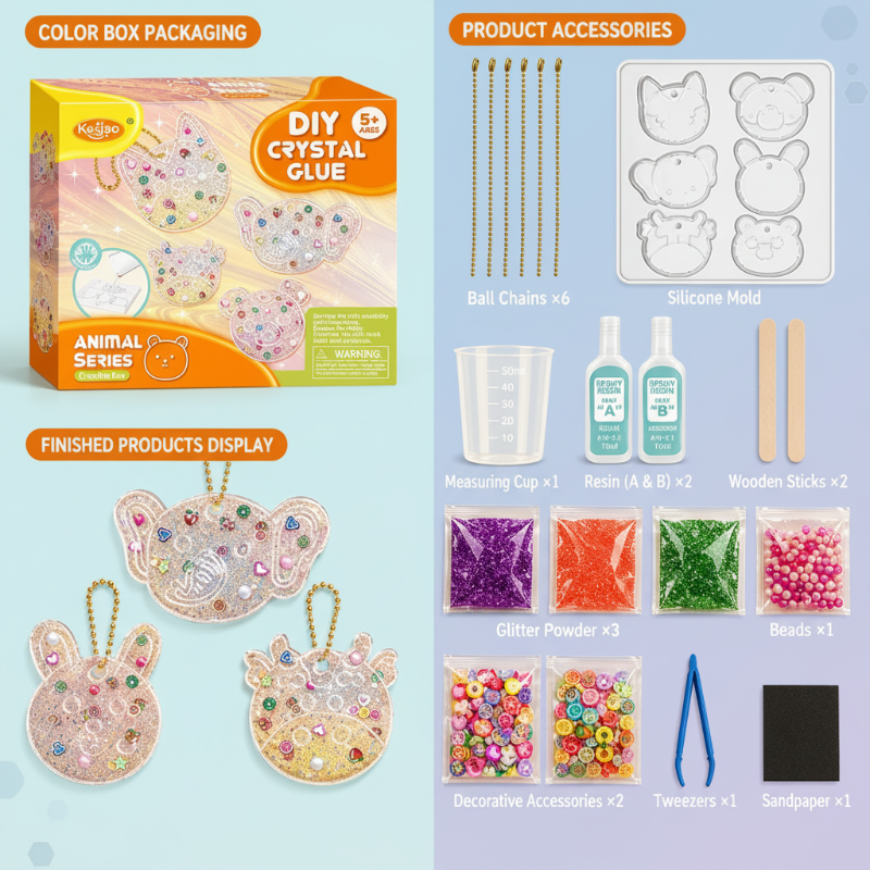 DIY Crystal Keychain Kit – Créatif et ludique – Kit de bricolage pour porte-clés