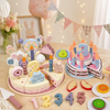 Wooden Cake Cutting Toy – Créativité et jeux de rôle – Gâteau d'anniversaire en bois