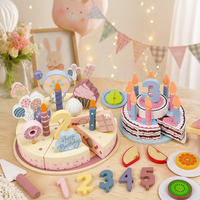 Thumbnail for Wooden Cake Cutting Toy – Créativité et jeux de rôle – Gâteau d'anniversaire en bois