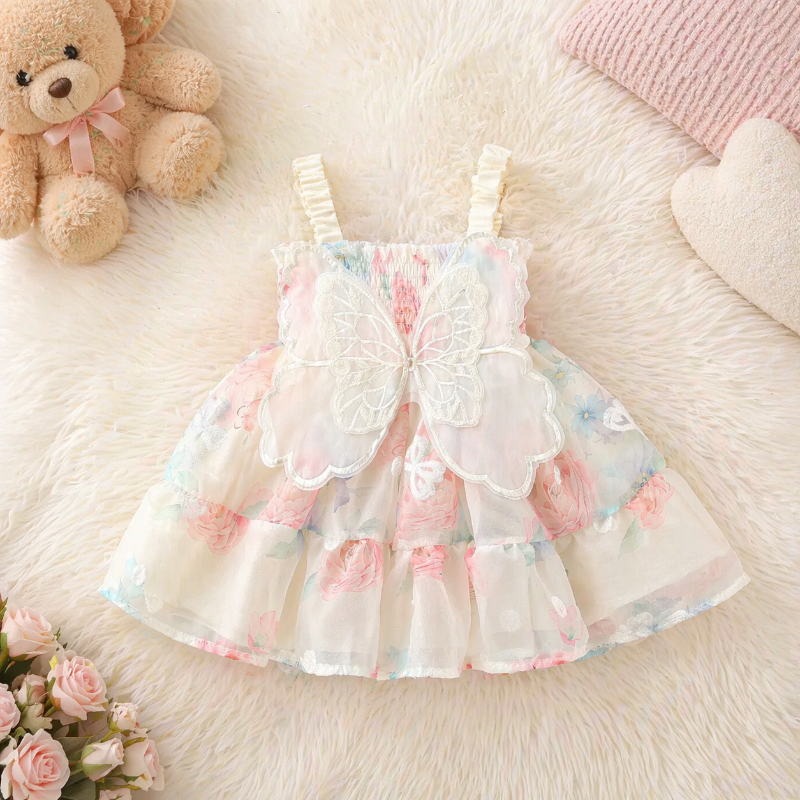Girls Butterfly Dress – Mignonne et légère – Robe pour enfant