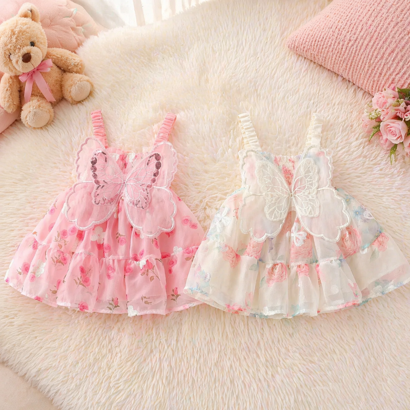 Girls Butterfly Dress – Mignonne et légère – Robe pour enfant