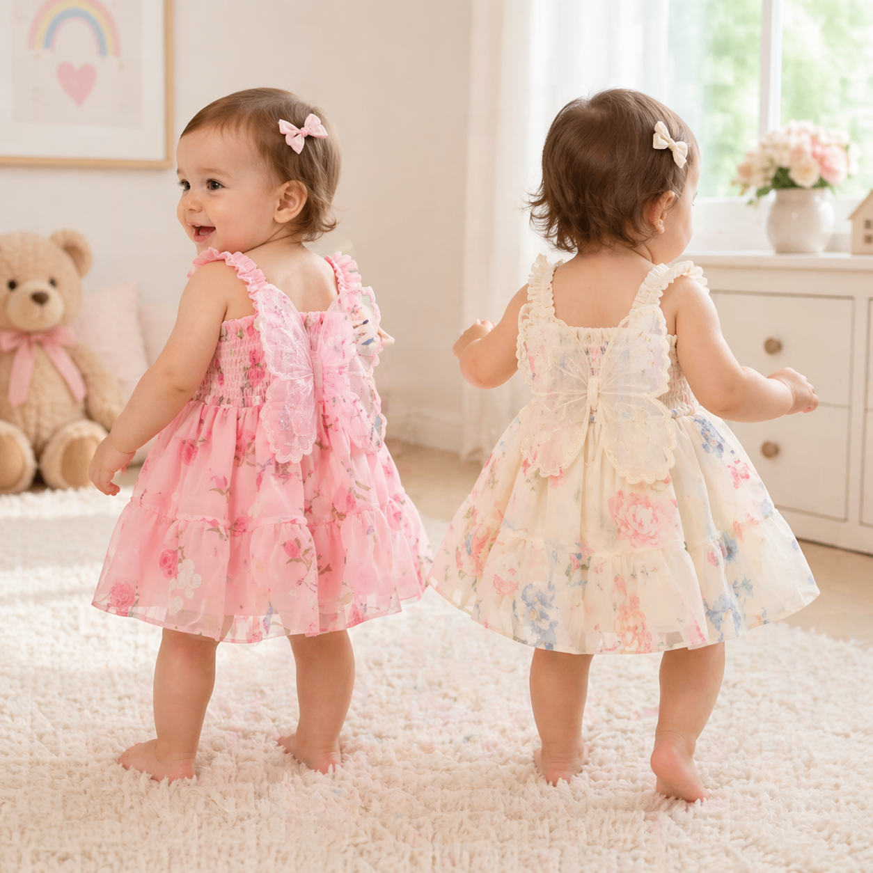 Girls Butterfly Dress – Mignonne et légère – Robe pour enfant