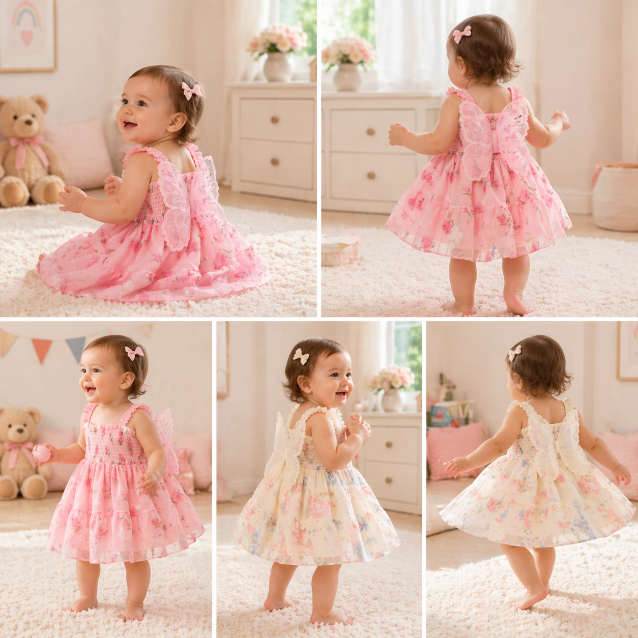 Girls Butterfly Dress – Mignonne et légère – Robe pour enfant