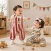 Striped Overall Romper – Douceur et confort – Combinaison pour enfant