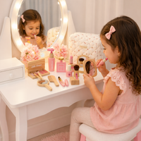 Thumbnail for Wooden Makeup Play Set – Créativité et jeux de rôle – Trousse de maquillage en bois