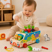 Thumbnail for Montessori Animal Matching Toy – Éducatif et interactif – Puzzle « Voiture à jouets »