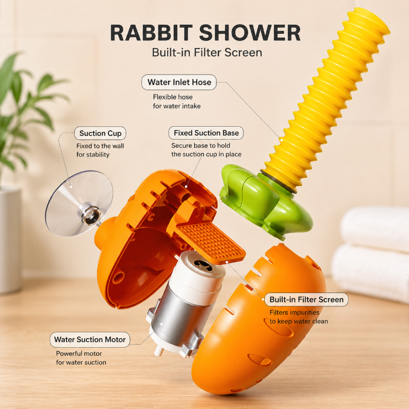 Rabbit Bath Shower Toy – Jeux et plaisirs aquatiques – Jouet de bain avec pulvérisateur