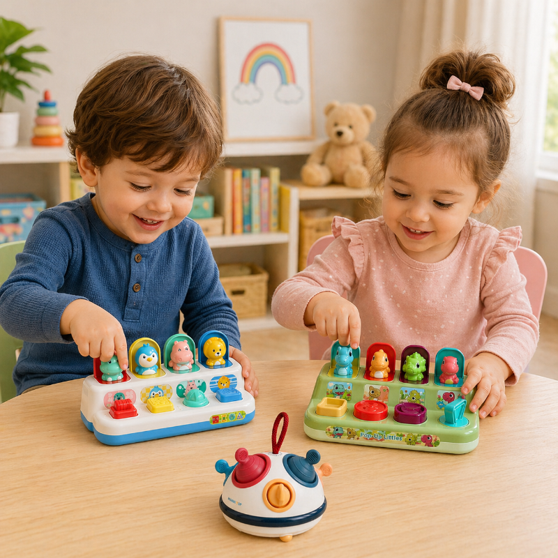 Pop Up Activity Toy – Découvrir et apprendre – Jouets sensoriels pour bébés