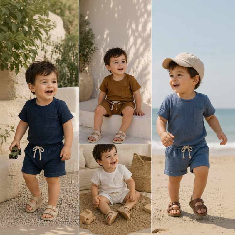 Baby Summer Outfit – Légèreté et confort – Ensemble de vêtements