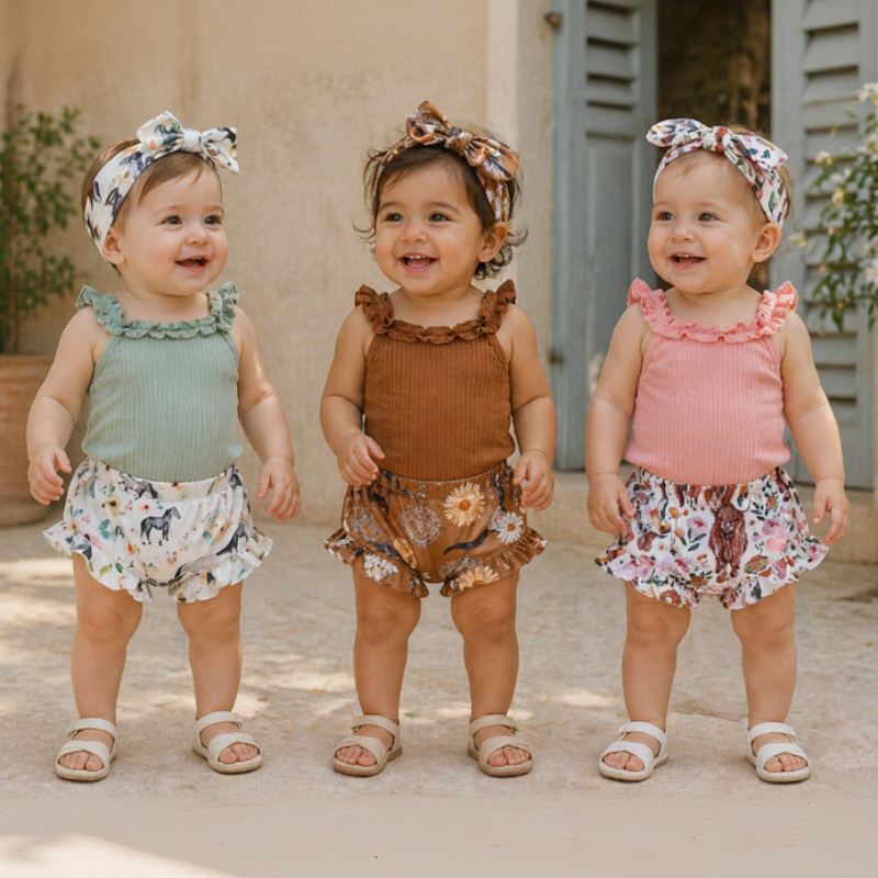 Baby Girl Summer Outfit – Mignon et léger – Ensemble pour bébé