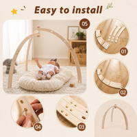 Thumbnail for Wooden Baby Rattle Toy – Éveil sensoriel et sécurité – Baby Gym