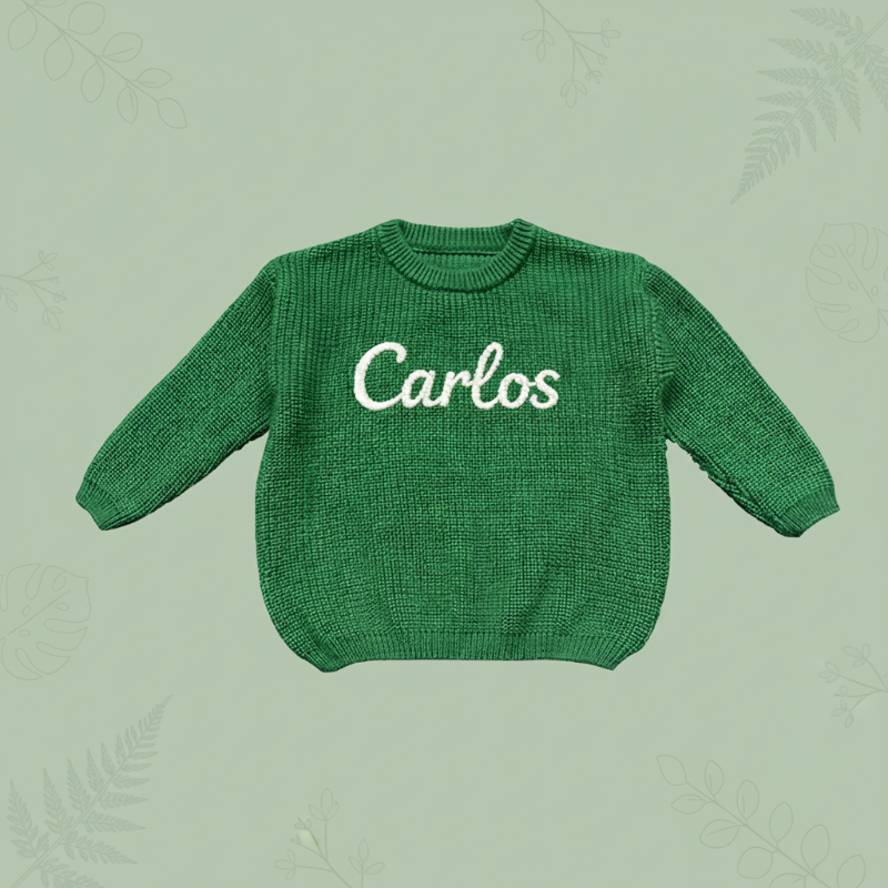 Personalized Baby Sweater – Unique et plein d'amour – Pull pour bébé brodé et personnalisé