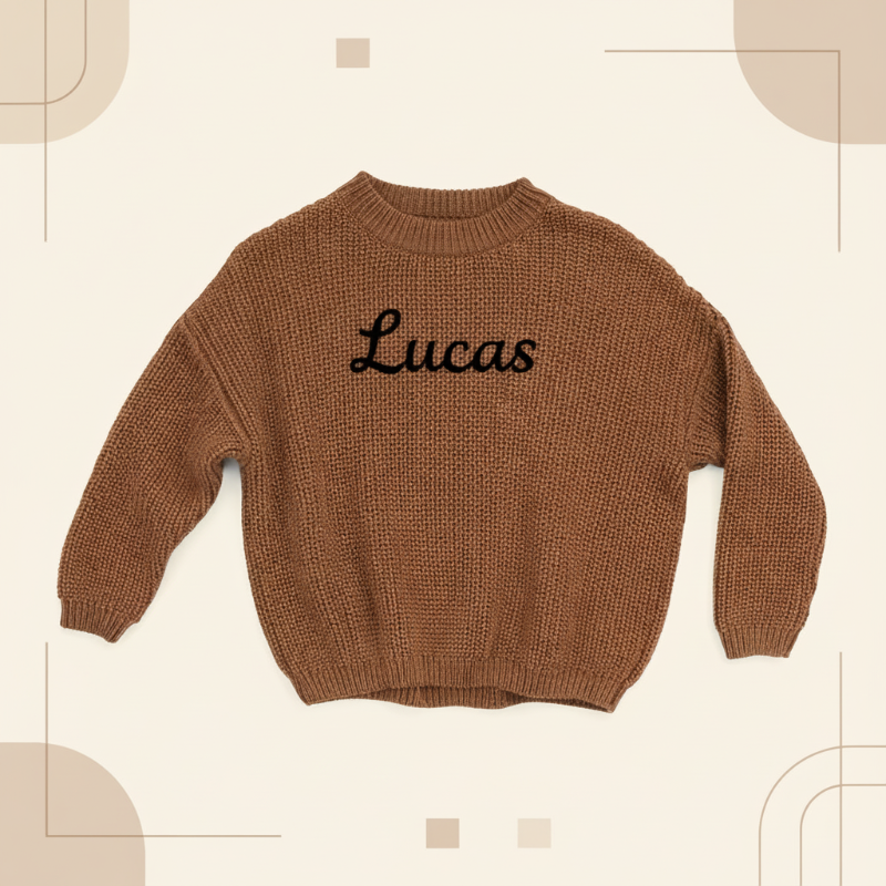 Personalized Baby Sweater – Unique et plein d'amour – Pull pour bébé brodé et personnalisé