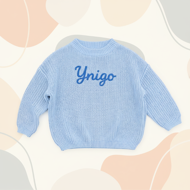 Personalized Baby Sweater – Unique et plein d'amour – Pull pour bébé brodé et personnalisé