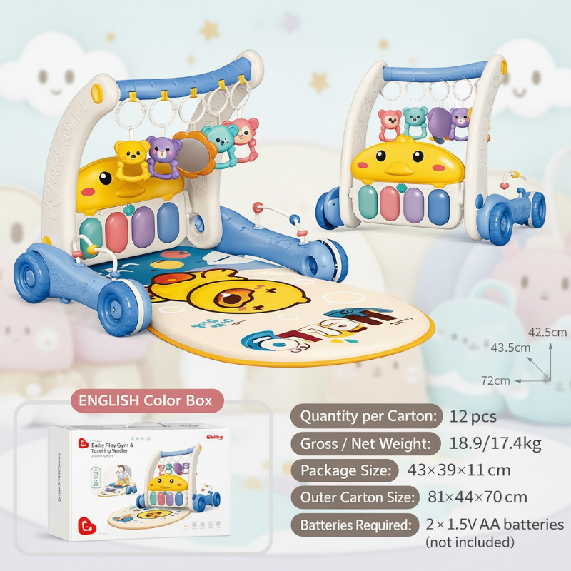 Step & Play – Interactif et sécurisé – Trotteur et baby gym 3 en 1