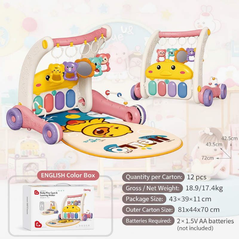 Step & Play – Interactif et sécurisé – Trotteur et baby gym 3 en 1