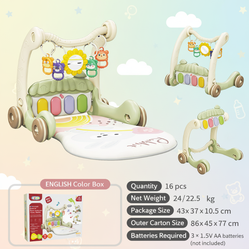 Step & Play – Interactif et sécurisé – Trotteur et baby gym 3 en 1