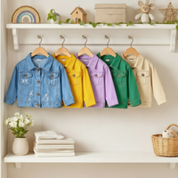 Thumbnail for Candy Color Veste en jean – Veste en jean légère pour enfants