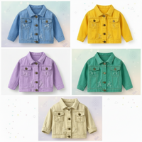 Thumbnail for Candy Color Veste en jean – Veste en jean légère pour enfants