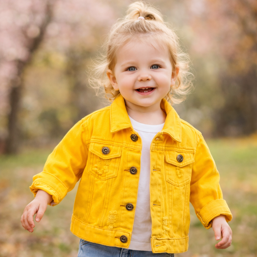 Candy Color Veste en jean – Veste en jean légère pour enfants