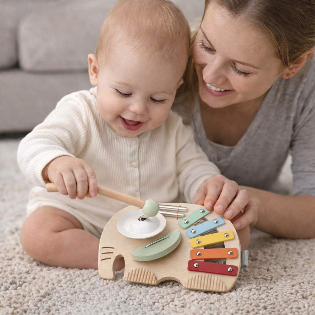 HarmonyWood – Montessori & Créatif – Instrument de musique en bois : Xylophone