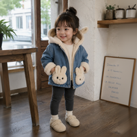 Thumbnail for Girls Bunny Denim Coat – Chaleur et confort – Veste pour enfant