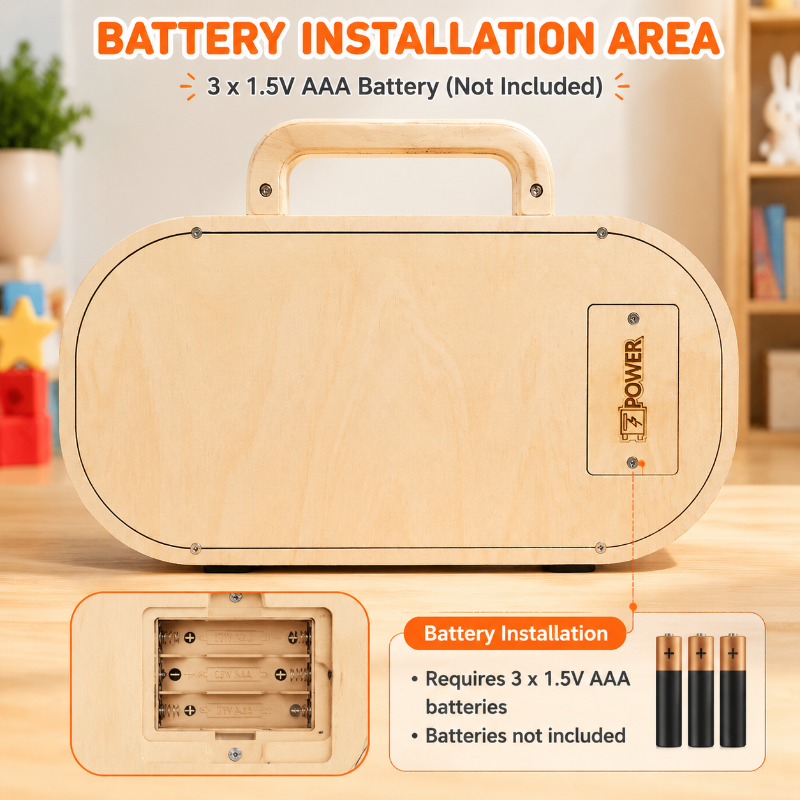 Wooden Busy Board – Motricité et interactivité – Tableau d'activités musicales