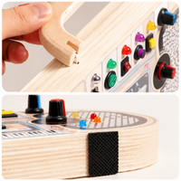 Thumbnail for Wooden Busy Board – Motricité et interactivité – Tableau d'activités musicales