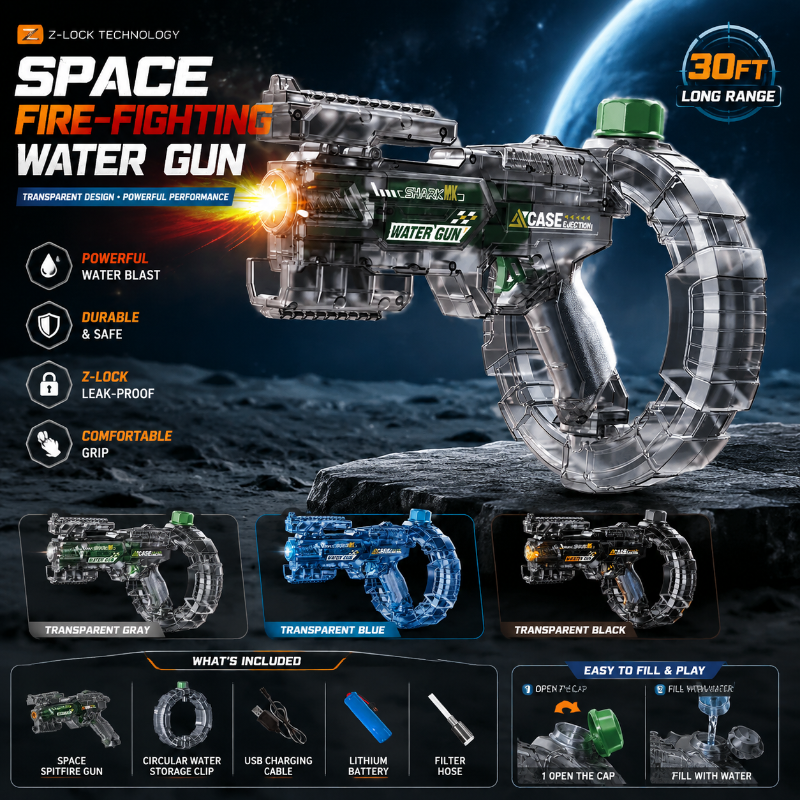 Space Water Blaster Toy – Interactif et amusant – Pistolet à eau