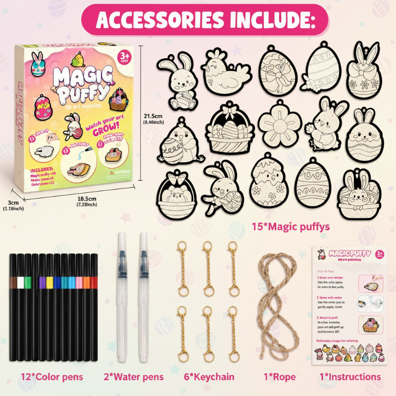 Magic Puff Paint – Créatif et interactif – Kit de bricolage à la texture mousseuse magique