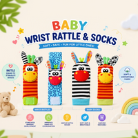 Thumbnail for Wrist Rattle and Socks – Motricité et jeu – Hochets pour bébés (lot de 4)
