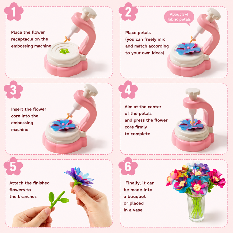 DIY Flower Bouquet Toy – Créatif et interactif – Kit de bricolage floral