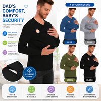 Thumbnail for Kangaroo Pocket Shirt – Confort et praticité – T-shirt porte-bébé pour hommes