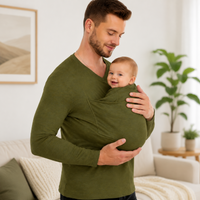 Thumbnail for Kangaroo Pocket Shirt – Confort et praticité – T-shirt porte-bébé pour hommes