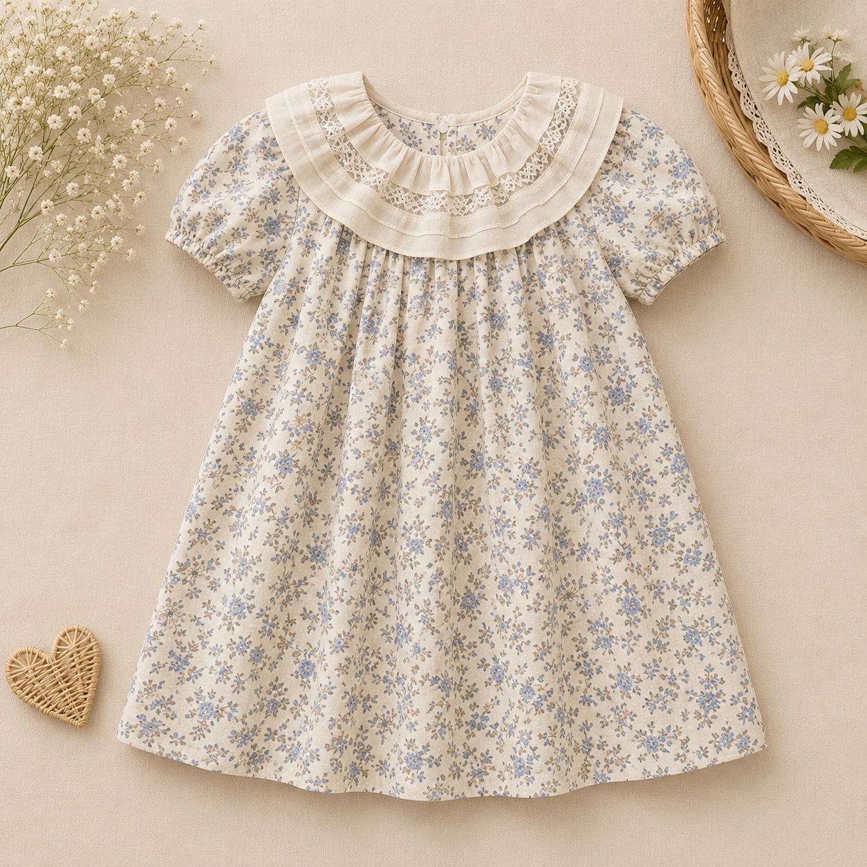Lace Stitching Dress – Élégance et confort – Dentelle et surpiqûres