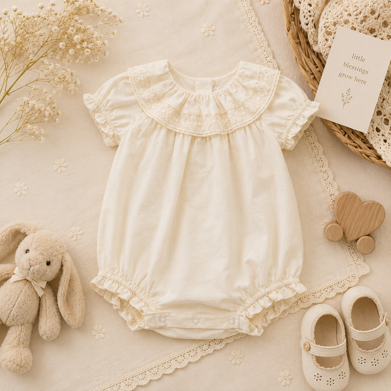 Vintage Rompers – Intemporel et doux – Combinaison pour bébé