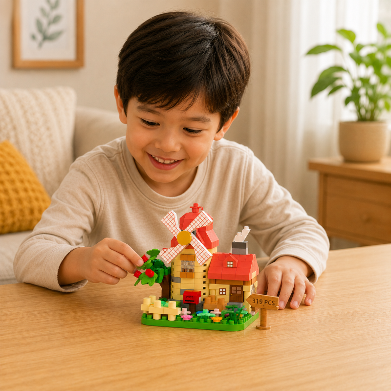 DIY Windmill Building Blocks – Créatif et stimulant – Kit de construction